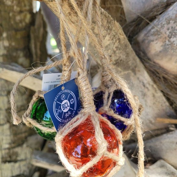 Mini 3" Colored Glass Float Nautical Ornaments Home Decor - Picture 2 of 12